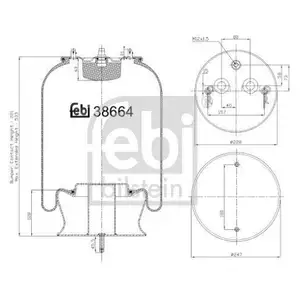 FEBI BILSTEIN 38664 Luftfederbalg für SCANIA FEBI BILSTEIN 38664 Luftfederbalg für SCANIA