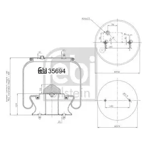 FEBI BILSTEIN 35694 Luftfederbalg für SCANIA FEBI BILSTEIN 35694 Luftfederbalg für SCANIA