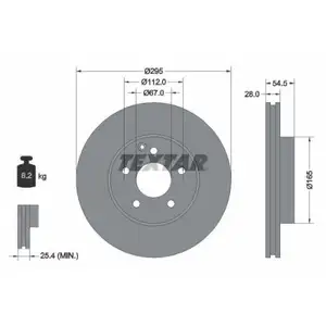 Original TEXTAR 92115205 Bremsscheiben 2 Stück vorne für MERCEDES-BENZ Original TEXTAR 92115205 Bremsscheiben 2 Stück vorne für MERCEDES-BENZ