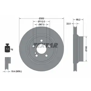 TEXTAR 92115505 Bremsscheiben 2 Stück hinten für MERCEDES-BENZ TEXTAR 92115505 Bremsscheiben 2 Stück hinten für MERCEDES-BENZ