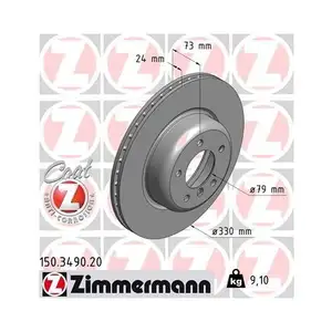 ZIMMERMANN 150.3490.20 Bremsscheiben 2 Stück für BMW ZIMMERMANN 150.3490.20 Bremsscheiben 2 Stück für BMW