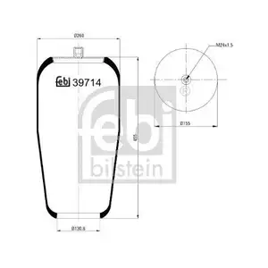 FEBI BILSTEIN 39714 Luftfederbalg für MERCEDES-BENZ FEBI BILSTEIN 39714 Luftfederbalg für MERCEDES-BENZ