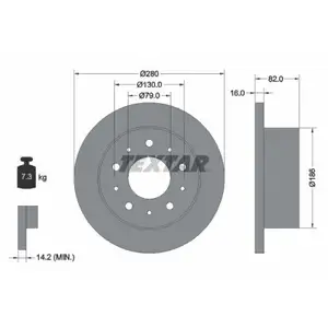 TEXTAR 92116203 Bremsscheiben 2 Stück FIAT TEXTAR 92116203 Bremsscheiben 2 Stück FIAT
