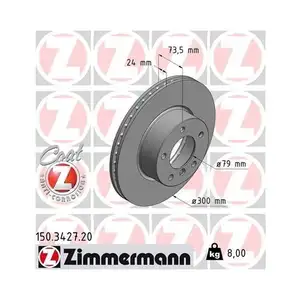 Zimmermann 150.3427.20 Bremsscheiben 2 Stück BMW Zimmermann 150.3427.20 Bremsscheiben 2 Stück BMW