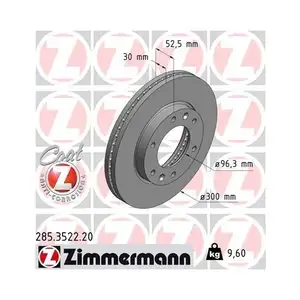 Zimmermann 285.3522.20 Bremsscheiben 2 Stück HYUNDAI Zimmermann 285.3522.20 Bremsscheiben 2 Stück HYUNDAI