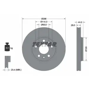 TEXTAR 92268803 Bremsscheiben 2 Stück vorne für OPEL TEXTAR 92268803 Bremsscheiben 2 Stück vorne für OPEL