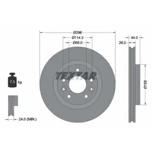 TEXTAR 92274203 Bremsscheiben 2 Stück NISSAN TEXTAR 92274203 Bremsscheiben 2 Stück NISSAN