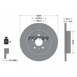 TEXTAR 92275203 Bremsscheiben 2 Stück OPEL TEXTAR 92275203 Bremsscheiben 2 Stück OPEL