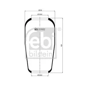 FEBI BILSTEIN 20882 Luftfederbalg für MAN, MERCEDES-BENZ FEBI BILSTEIN 20882 Luftfederbalg für MAN, MERCEDES-BENZ
