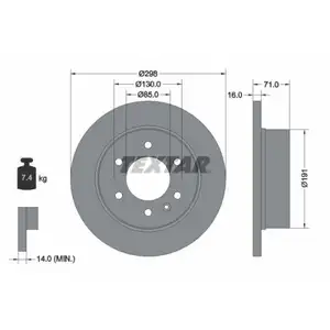 TEXTAR 93143303 Bremsscheiben 2 Stück hinten MERCEDES-BENZ TEXTAR 93143303 Bremsscheiben 2 Stück hinten MERCEDES-BENZ