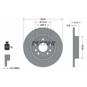 TEXTAR 92118503 Bremsscheiben 2 Stück OPEL TEXTAR 92118503 Bremsscheiben 2 Stück OPEL