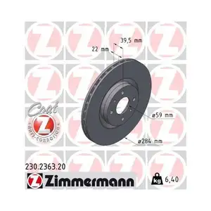 Zimmermann 230.2363.20 Bremsscheiben 2 Stück FIAT Zimmermann 230.2363.20 Bremsscheiben 2 Stück FIAT