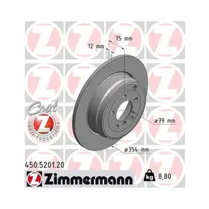 ZIMMERMANN 450.5201.20 Bremsscheiben 2 Stück für LAND ROVER ZIMMERMANN 450.5201.20 Bremsscheiben 2 Stück für LAND ROVER