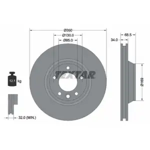TEXTAR 50006747 1 Set Bremsscheiben für vorne links und rechts für AUDI TEXTAR 50006747 1 Set Bremsscheiben für vorne links und rechts für AUDI