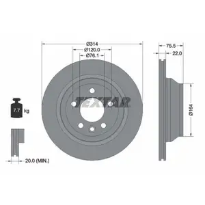 TEXTAR 92121903 Bremsscheiben 2 Stück VW TEXTAR 92121903 Bremsscheiben 2 Stück VW