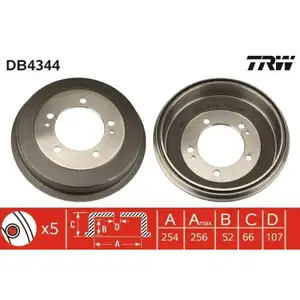 TRW DB4344 Bremstrommel TRW DB4344 Bremstrommel
