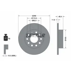 TEXTAR 92121103 Bremsscheiben 2 Stück VW TEXTAR 92121103 Bremsscheiben 2 Stück VW