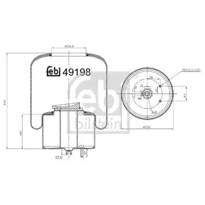 FEBI BILSTEIN 49198 Luftfederbalg FEBI BILSTEIN 49198 Luftfederbalg