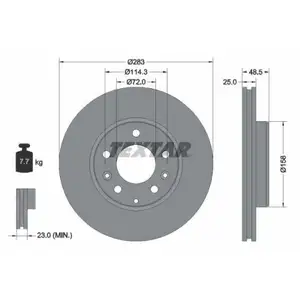 TEXTAR 92125503 Bremsscheiben 2 Stück MAZDA TEXTAR 92125503 Bremsscheiben 2 Stück MAZDA