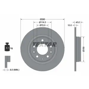 TEXTAR 92125603 Bremsscheiben 2 Stück MAZDA TEXTAR 92125603 Bremsscheiben 2 Stück MAZDA