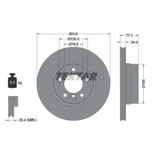 TEXTAR 92122505 Bremsscheiben 2 Stück BMW TEXTAR 92122505 Bremsscheiben 2 Stück BMW