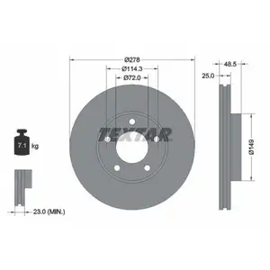 TEXTAR 92130303 Bremsscheiben 2 Stück MAZDA TEXTAR 92130303 Bremsscheiben 2 Stück MAZDA
