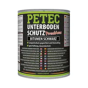 Unterbodenschutz Petec 73100 Unterbodenschutz Bitumen, Pinseldose, Schwarz
