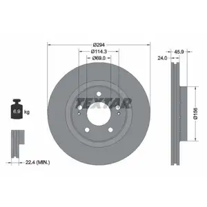 TEXTAR 92135203 Bremsscheiben 2 Stück MITSUBISHI TEXTAR 92135203 Bremsscheiben 2 Stück MITSUBISHI