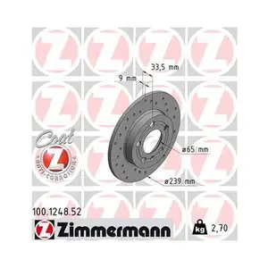 Original ZIMMERMANN 100.1248.52 Bremsscheiben 2 Stück für VW Original ZIMMERMANN 100.1248.52 Bremsscheiben 2 Stück für VW