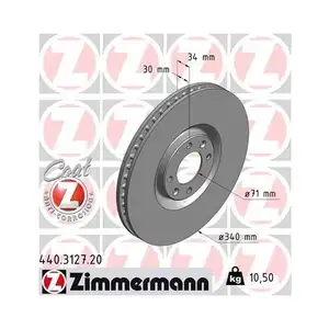 Zimmermann 440.3127.20 Bremsscheiben 2 Stück CITROËN Zimmermann 440.3127.20 Bremsscheiben 2 Stück CITROËN