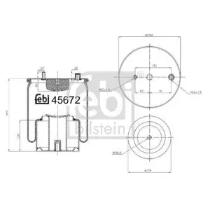 FEBI BILSTEIN 45672 Luftfederbalg für MAN FEBI BILSTEIN 45672 Luftfederbalg für MAN