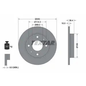 TEXTAR 92134903 Bremsscheiben 2 Stück MITSUBISHI TEXTAR 92134903 Bremsscheiben 2 Stück MITSUBISHI