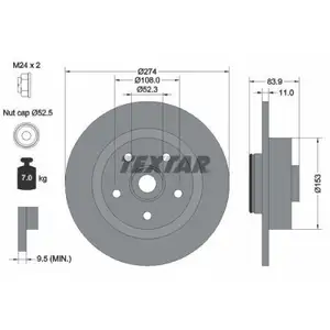 TEXTAR 92142203 Bremsscheiben 2 Stück RENAULT TEXTAR 92142203 Bremsscheiben 2 Stück RENAULT