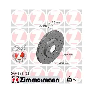 Original ZIMMERMANN 540.2491.52 Bremsscheiben 2 Stück für SUZUKI Original ZIMMERMANN 540.2491.52 Bremsscheiben 2 Stück für SUZUKI