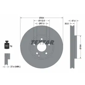 TEXTAR 92152105 Bremsscheiben 2 Stück vorne für MERCEDES-BENZ TEXTAR 92152105 Bremsscheiben 2 Stück vorne für MERCEDES-BENZ