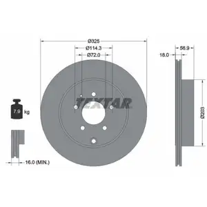 TEXTAR 92223603 Bremsscheiben 2 Stück MAZDA TEXTAR 92223603 Bremsscheiben 2 Stück MAZDA