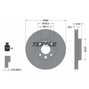 TEXTAR 92255203 Bremsscheiben 2 Stück DACIA TEXTAR 92255203 Bremsscheiben 2 Stück DACIA
