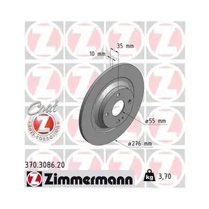 ZIMMERMANN 370.3086.20 Bremsscheiben 2 Stück für MAZDA ZIMMERMANN 370.3086.20 Bremsscheiben 2 Stück für MAZDA