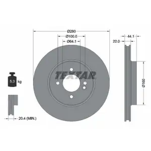 TEXTAR 92157905 Bremsscheiben 2 Stück vorne MINI TEXTAR 92157905 Bremsscheiben 2 Stück vorne MINI