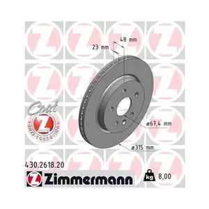 Zimmermann 430.2618.20 Bremsscheiben 2 Stück OPEL Zimmermann 430.2618.20 Bremsscheiben 2 Stück OPEL