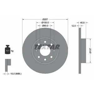 TEXTAR 92164603 Bremsscheiben 2 Stück FIAT TEXTAR 92164603 Bremsscheiben 2 Stück FIAT