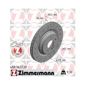 Original ZIMMERMANN 400.3627.20 Bremsscheiben 2 Stück für MERCEDES-BENZ Original ZIMMERMANN 400.3627.20 Bremsscheiben 2 Stück für MERCEDES-BENZ
