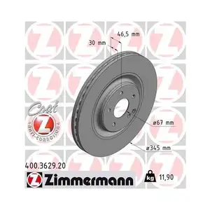Zimmermann 400.3629.20 Bremsscheiben 2 Stück für MERCEDES-BENZ Zimmermann 400.3629.20 Bremsscheiben 2 Stück für MERCEDES-BENZ