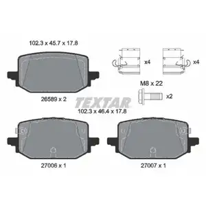 Bremsbelagsatz Scheibenbremse Textar 2658901 Q+ für Nissan für Renault Bremsbelagsatz Scheibenbremse Textar 2658901 Q+ für Nissan für Renault