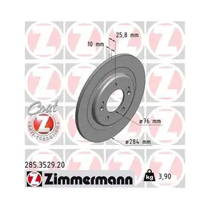 Zimmermann 285.3529.20 Bremsscheiben 2 Stück HYUNDAI Zimmermann 285.3529.20 Bremsscheiben 2 Stück HYUNDAI