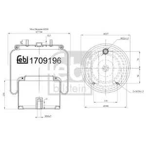 FEBI BILSTEIN 170919 Luftfederbalg für DAF FEBI BILSTEIN 170919 Luftfederbalg für DAF