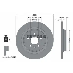 TEXTAR 92162903 Bremsscheiben 2 Stück VOLVO TEXTAR 92162903 Bremsscheiben 2 Stück VOLVO