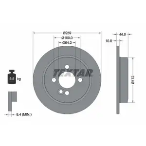 TEXTAR 92175003 Bremsscheiben 2 Stück MINI TEXTAR 92175003 Bremsscheiben 2 Stück MINI