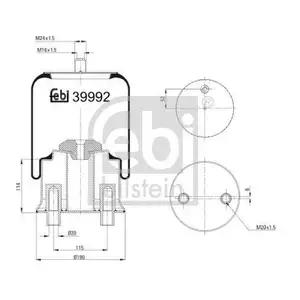 FEBI BILSTEIN 39992 Luftfederbalg für MERCEDES-BENZ FEBI BILSTEIN 39992 Luftfederbalg für MERCEDES-BENZ