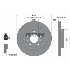 TEXTAR 92175603 Bremsscheiben 2 Stück MAZDA TEXTAR 92175603 Bremsscheiben 2 Stück MAZDA